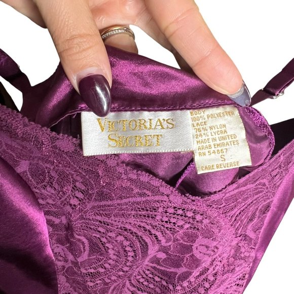 Vintage Victorias Secret Gold Label Maxi Slip Dress Purple S Whimsygoth‎ Vampire - Picture 5 of 10